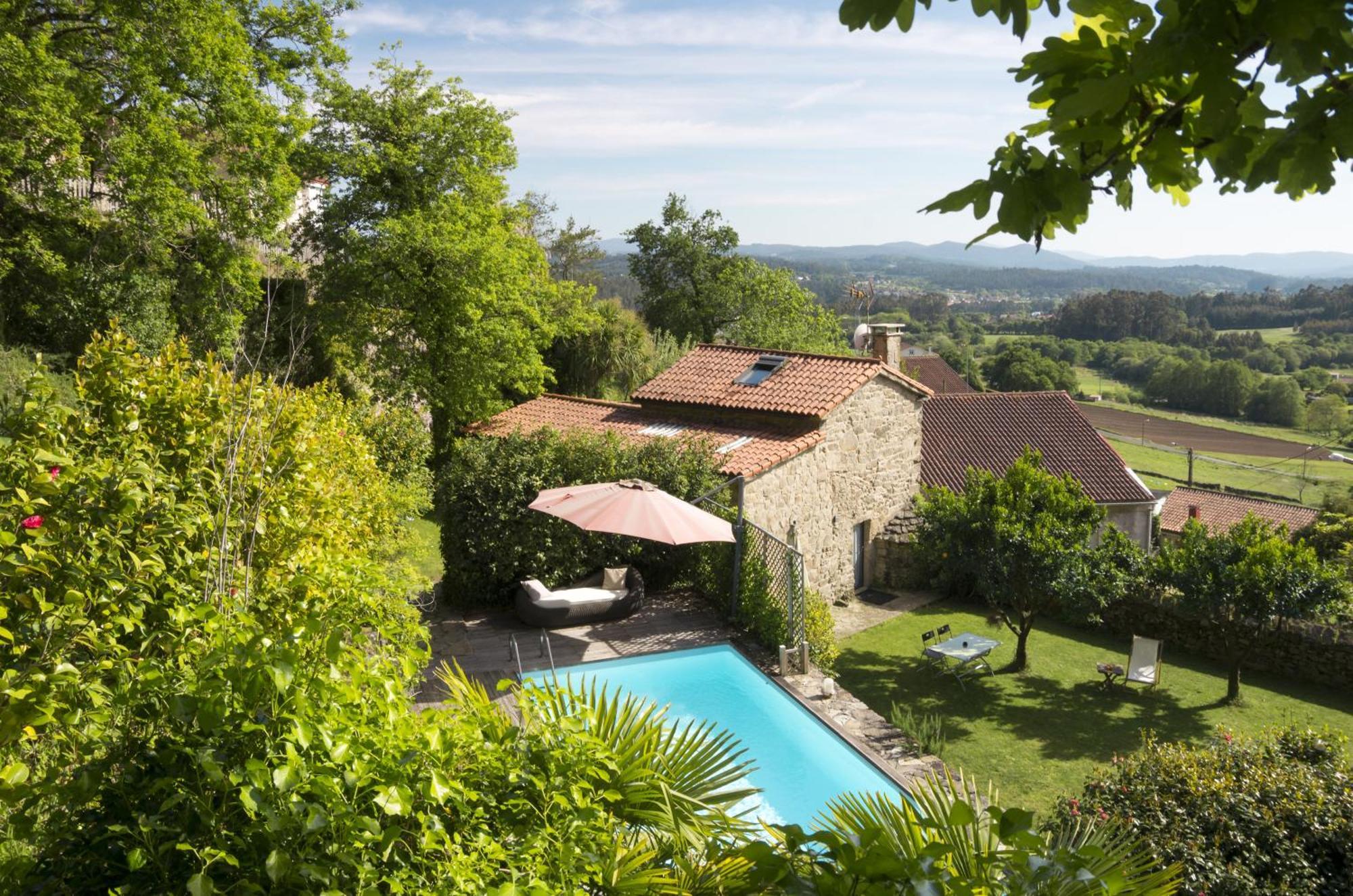 Casa De Afora Casa Con Piscina Y Jacuzzi Privados Guest House Santiago de Compostela Bagian luar foto